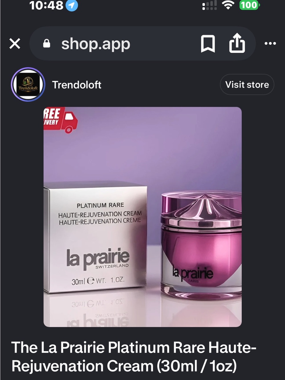 La Prairie Platinum Rare Haute-Rejuvenation Cream - Pink & Silver